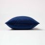 Navy Filled Velvet Cushion with Piped Edge 46 x 46 cm