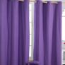 Plain Purple Cotton Eyelet Curtains 137 x 228 cm