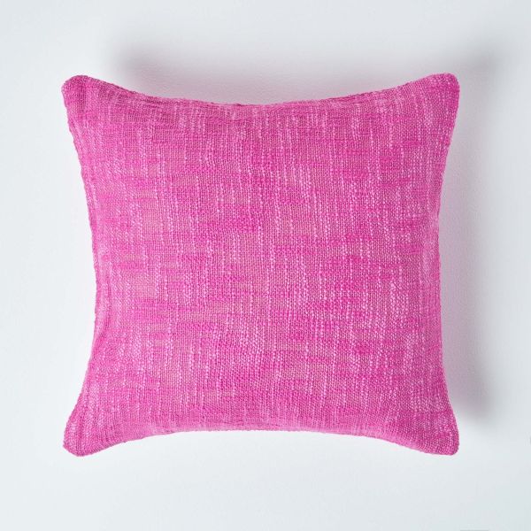 Nirvana Cotton Pink Cushion Cover, 60 x 60 cm