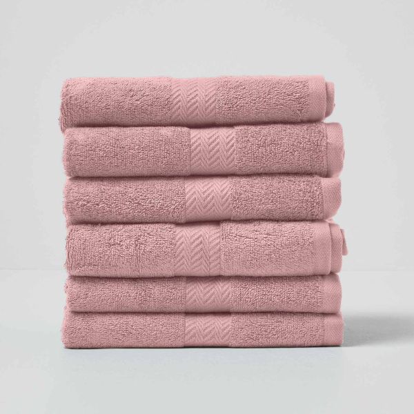Blush Pink 100% Combed Egyptian Cotton Towels 500 GSM