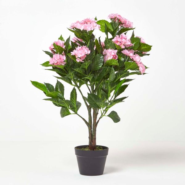Pink Hydrangea Artificial Plant with Pot, 85 cm