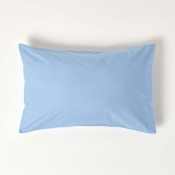 Blue Egyptian Cotton Housewife Pillowcase 200 TC 