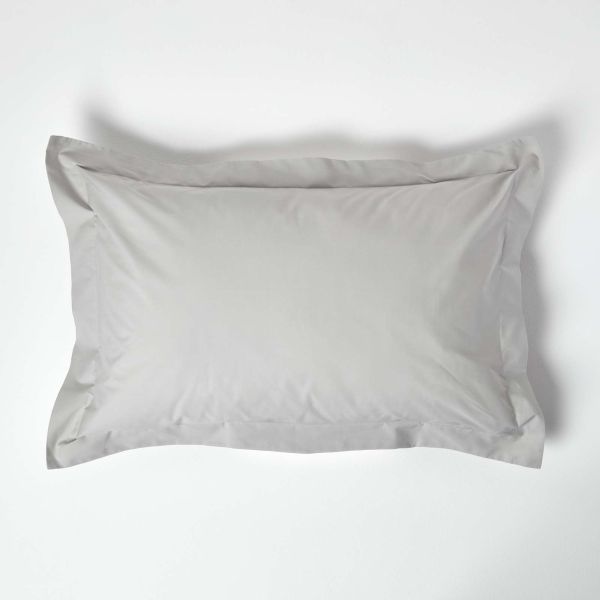 Silver Grey Egyptian Cotton Oxford Pillowcase 200 TC, Standard Size