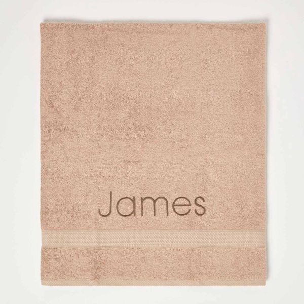 Turkish Cotton Stone Personalised Embroidered Towel