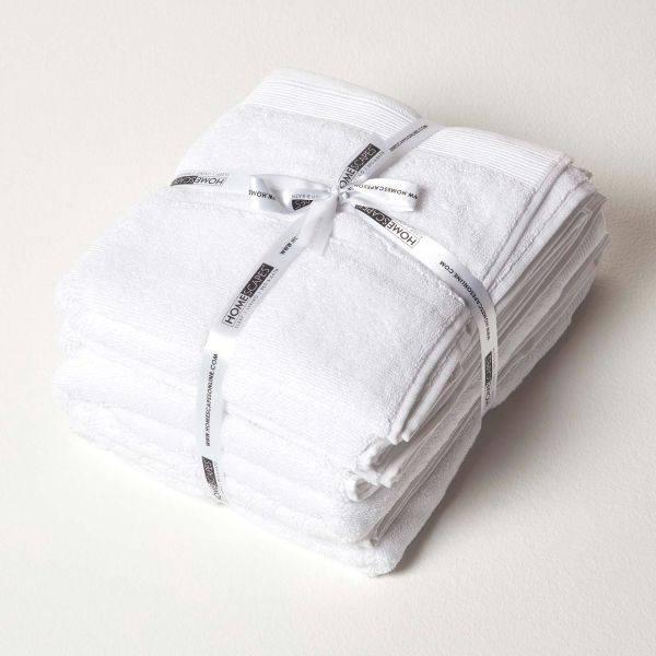 White 100% Combed Egyptian Cotton Towel Bale Set 700 GSM