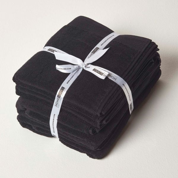 Black 100% Combed Egyptian Cotton Towel Bale Set 700 GSM