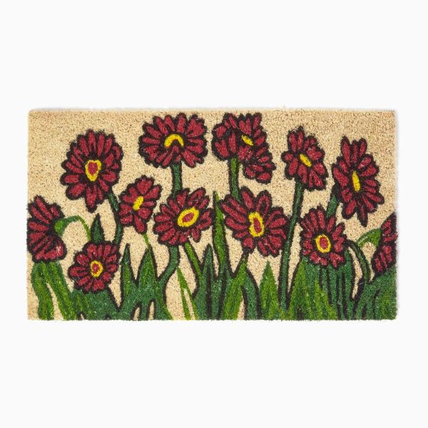 Flower Garden Coir Doormat