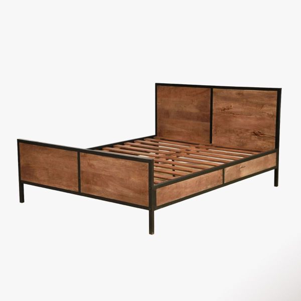 Reclaimed Wood Bed Frame Industrial Furniture Range