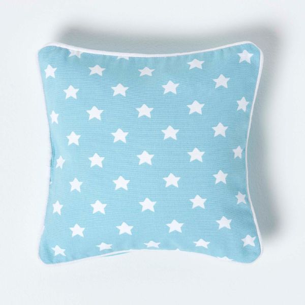 Cotton Blue Stars Cushion Cover