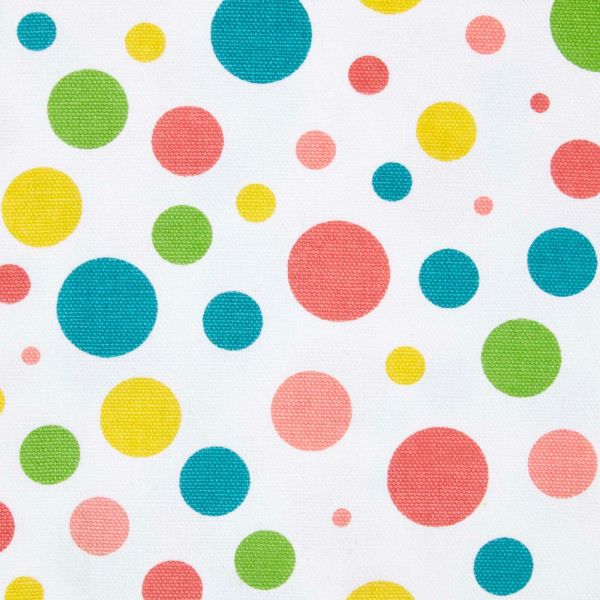 Pure Cotton Multi-Colour Polka Dots Fabric 150cm Wide