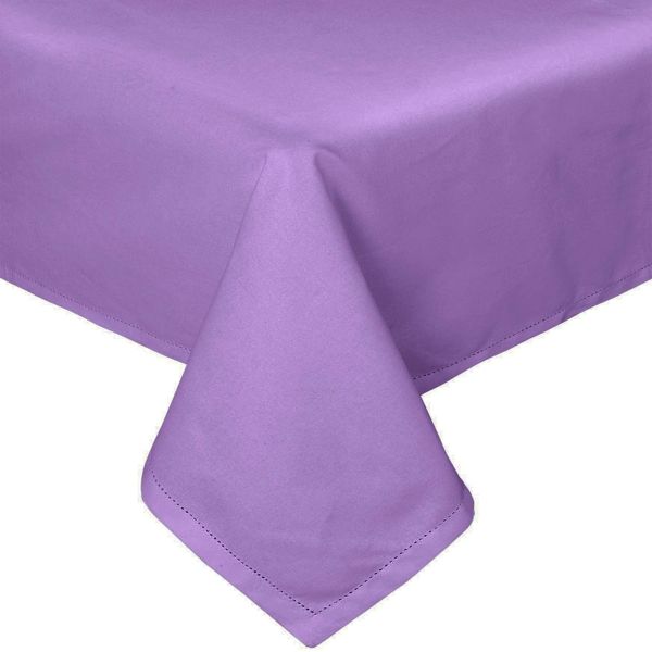 Plain Cotton Purple Tablecloth