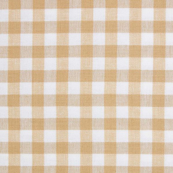 Pure Cotton Gingham Check Beige Fabric 150cm Wide