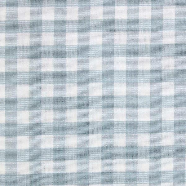 Pure Cotton Gingham Check Blue Fabric 150cm Wide