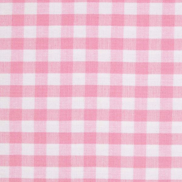 Pure Cotton Gingham Check Pink Fabric 150cm Wide