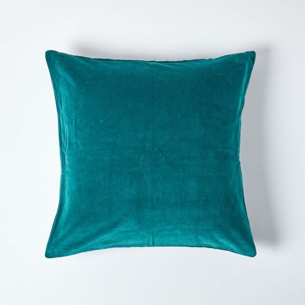 Teal Green Velvet Cushion Cover