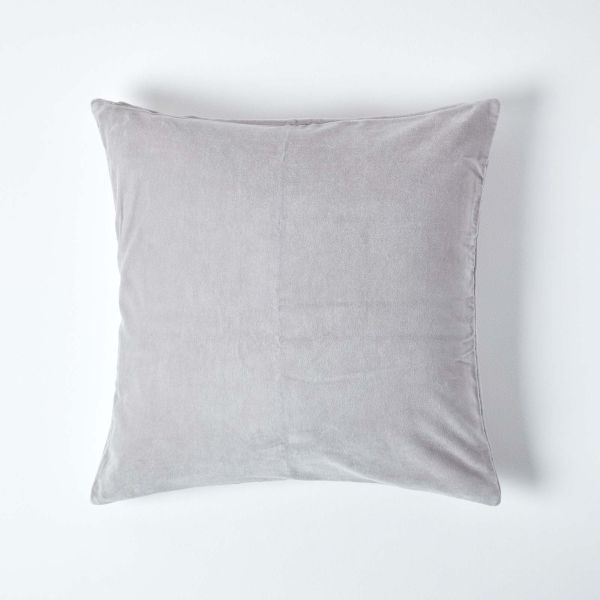 Light Grey Velvet Cushion Cover