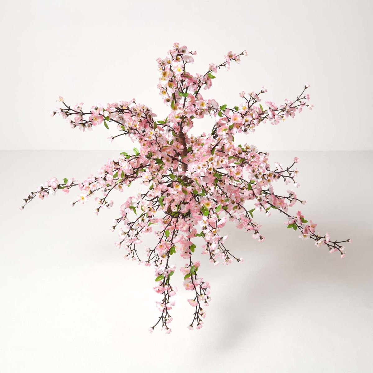Branche de cerisier Prunus Crème artificiel H 120 cm Top couleur Blanc neige