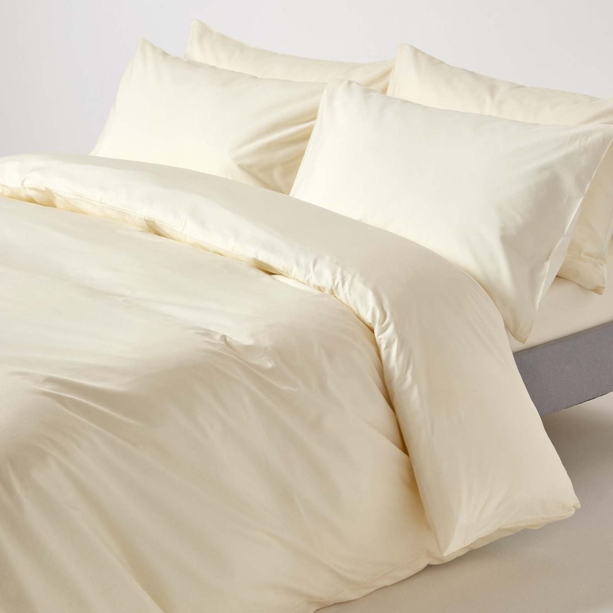 Cream Egyptian Cotton Duvet Cover with Pillowcases 200 Thread count