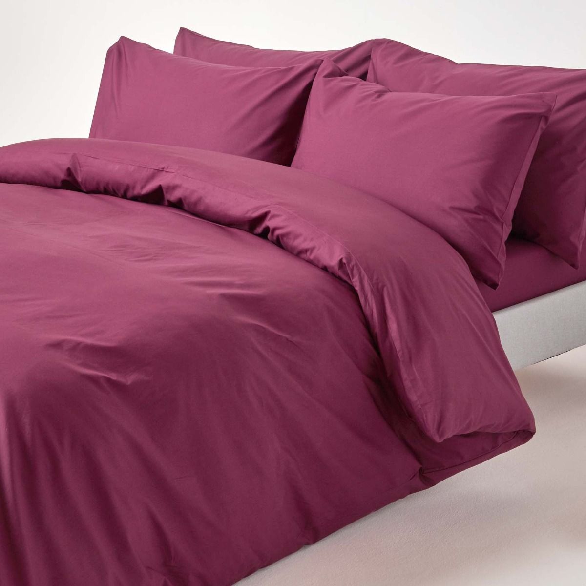 Plum Egyptian Cotton Duvet Cover With, Plum Colored Duvet Covers