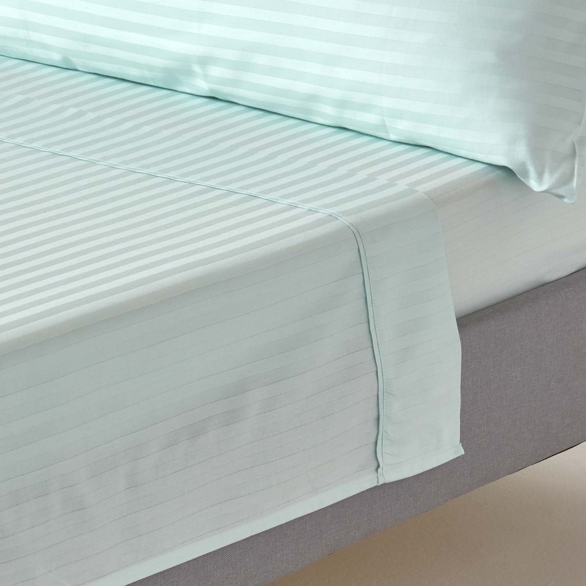 1200 Count Egyptian Cotton Extra Deep Pocket Aqua Striped Bed Sheet Set 