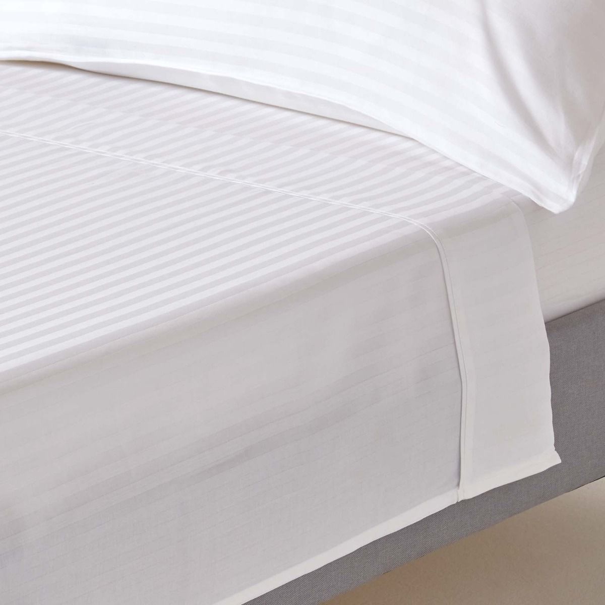 SGI Bedding Drap de lit en fibre de coton égyptien 600 fils avec poche profonde 38 cm Coton Fitted Sheet blanc 100 X 200cm