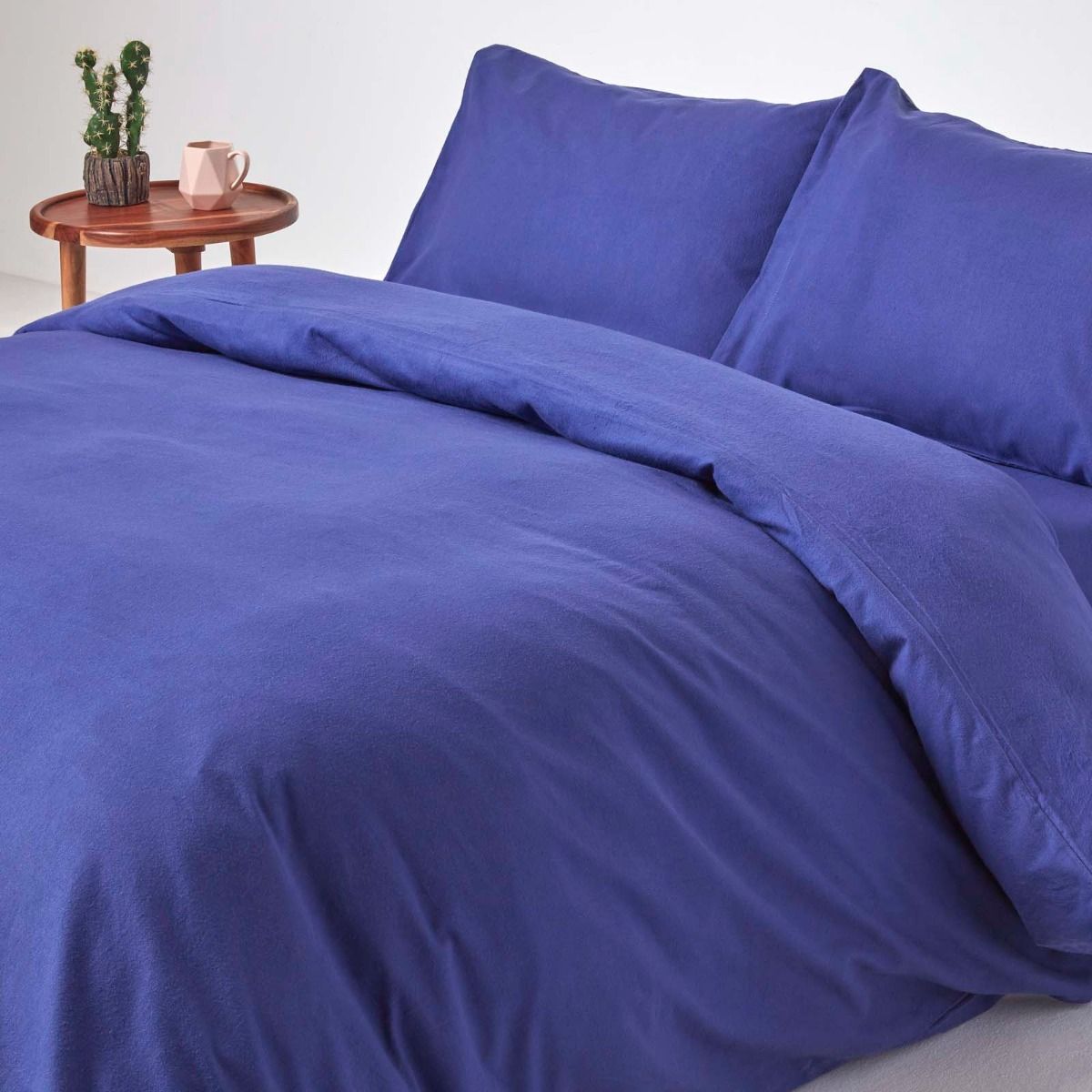 Navy Soft Portuguese Brushed Cotton, Very Soft Cotton Duvet Covers