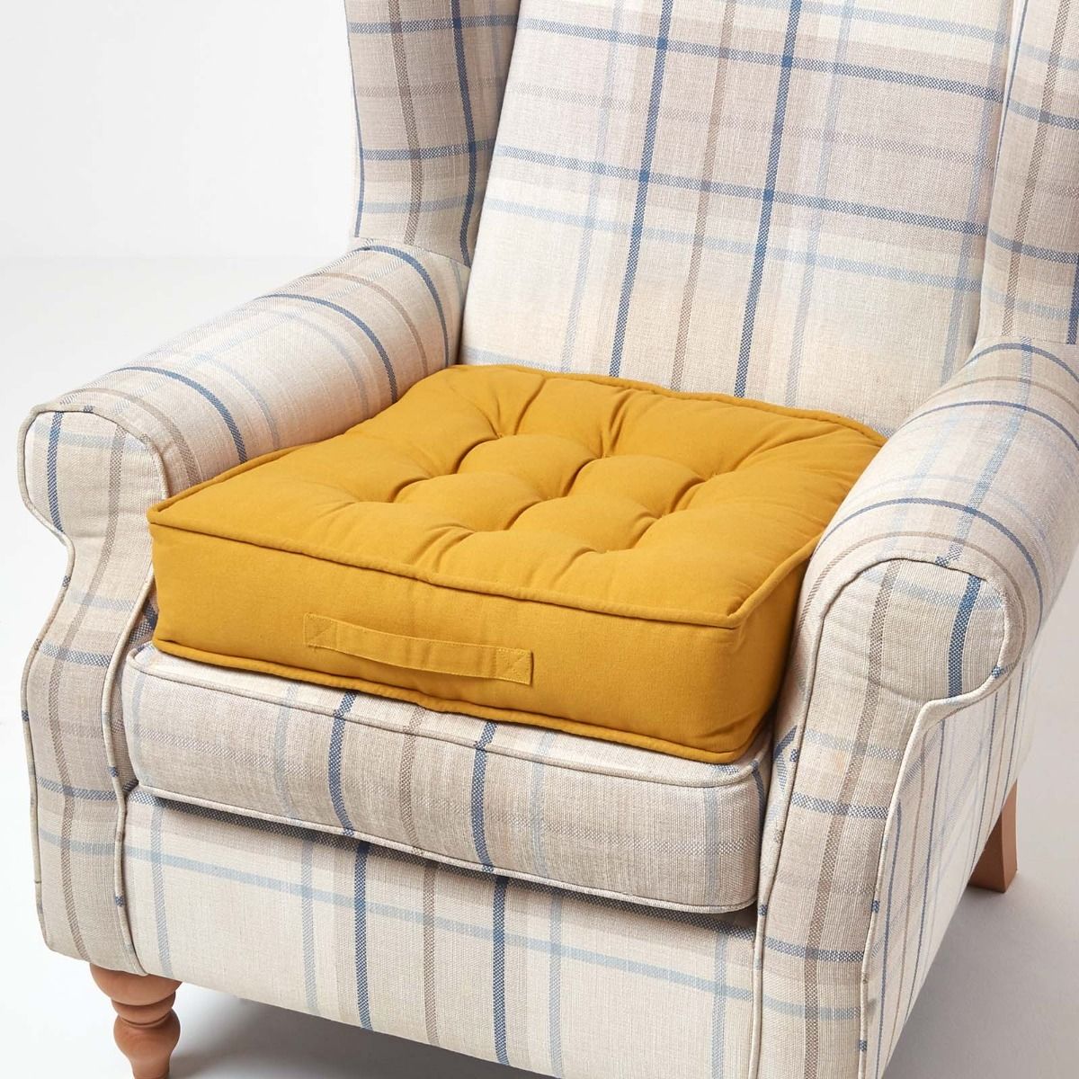 40 x 40 cm 100% Reine Baumwolle mit Polyester Füllung hellblau Homescapes dekoratives Sitzkissen Stuhlkissen Sitzerhöhung Stuhlauflage Stars