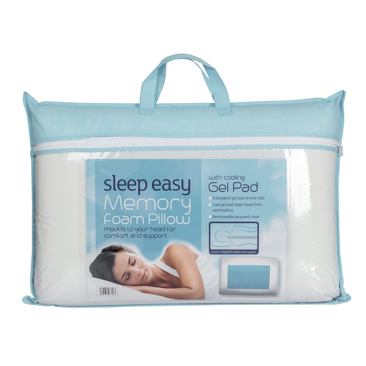 Memory Foam Cooling Gel Pillow Pad Cold Cool Sleeping Night Orthopedic Comfort 