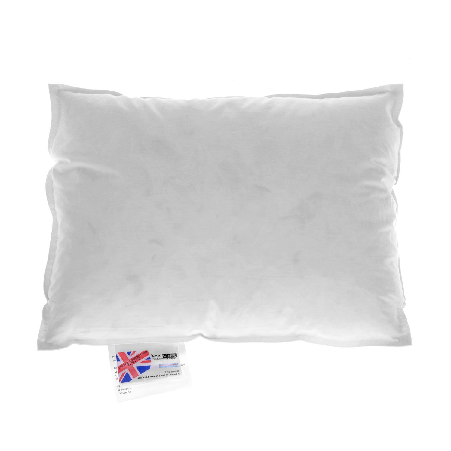 BRITISH HANDMADE EXTRA FILLED DUCK FEATHER CUSHION INNER PADS INSERT FILLERS Pack of 2, 20X20 