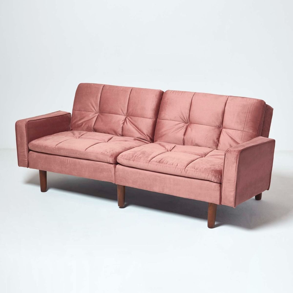 Murphy Velvet Sofa Bed With Armrests