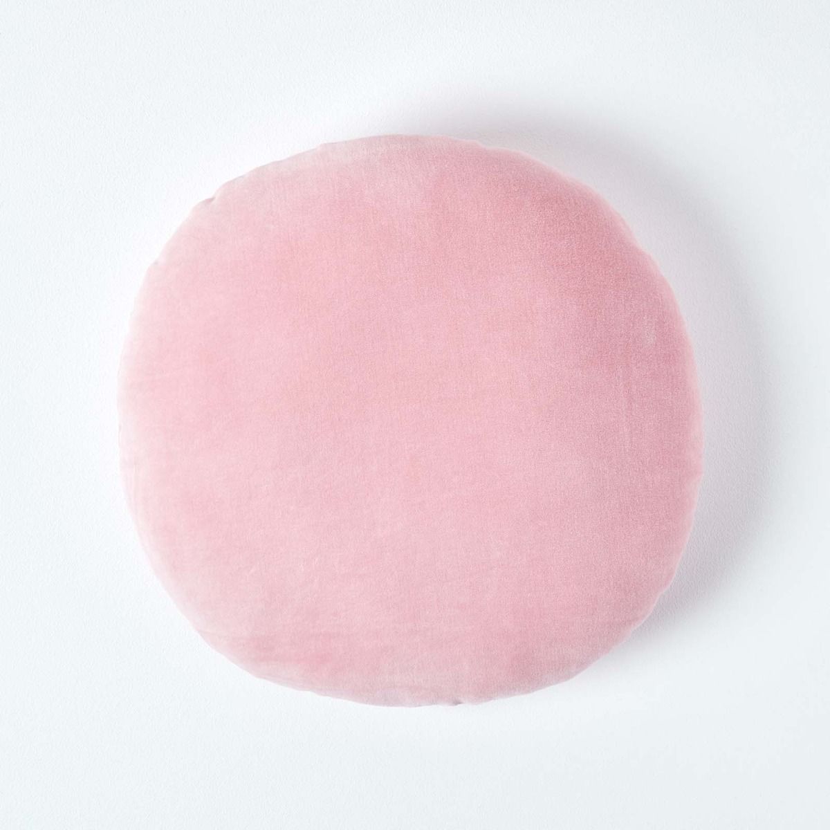 Pink Velvet Cushion 40 Cm Round, Round Velvet Cushion Pink