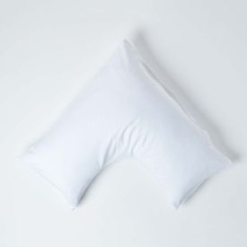 White Linen V Shaped Pillowcase