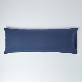 Navy Blue Linen Body Pillowcase