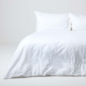 White European Size Linen Duvet Cover Set 