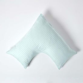 Aqua Blue Egyptian Cotton Super Soft V Shaped Pillowcase 330 TC