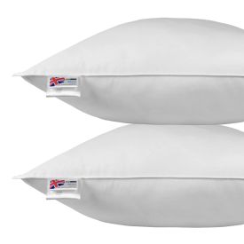 Goose Feather & Down Euro Continental Square Pillow Pair - 80cm x 80cm (32"x32")
