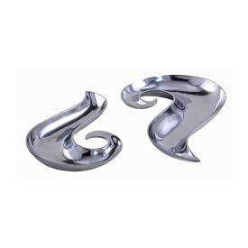 Set of Two Beautiful Swirls Decorative Aluminium Bowl / Dish