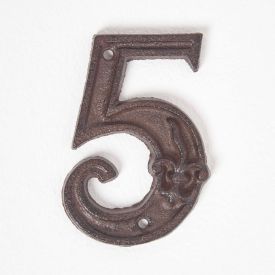 Cast Iron House number, 5