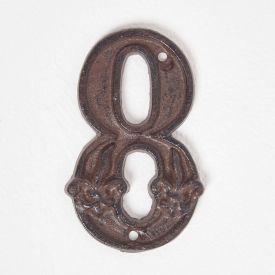 Cast Iron House number, 8