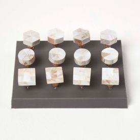 Set of 12 Marble Effect Ceramic Furniture Drawer Knobs