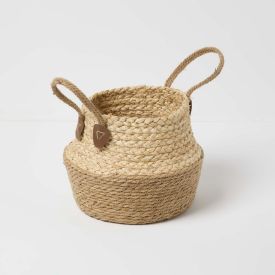 Natural Woven Basket Planter, 24 cm