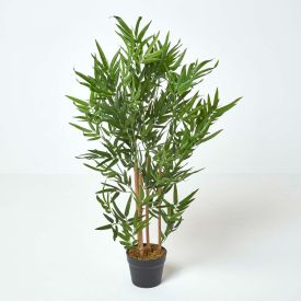 Green 3ft Bamboo Tree Artificial Plant with Pot, 95 cm 