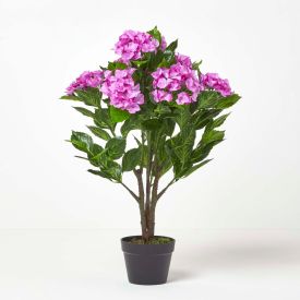 Lilac Hydrangea Artificial Plant with Pot, 85 cm