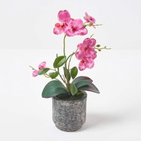 33 cm Potted Artificial Fuchsia Orchid Decorative Plant Flowers 