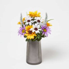 Lilac & Yellow Sunflower Bouquet