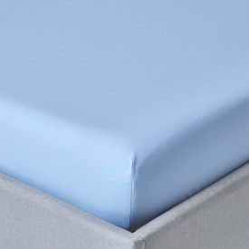 Blue Egyptian Cotton Deep Fitted Sheet 200 TC