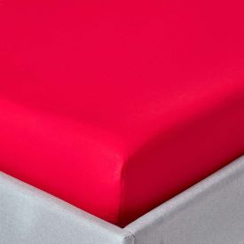 Red Egyptian Cotton Deep Fitted Sheet 200 TC