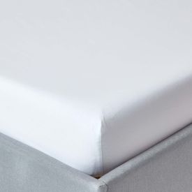 White Egyptian Cotton Deep Fitted Sheet 200 TC
