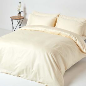 Cream Egyptian Cotton Duvet Cover with Pillowcases 1000 Thread count