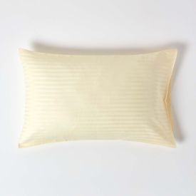 Pastel Yellow Egyptian Cotton Satin Stripe Housewife Pillowcase 330 TC